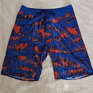Old Navy Men's Lightweight Shorts Medium Blue/ Orange